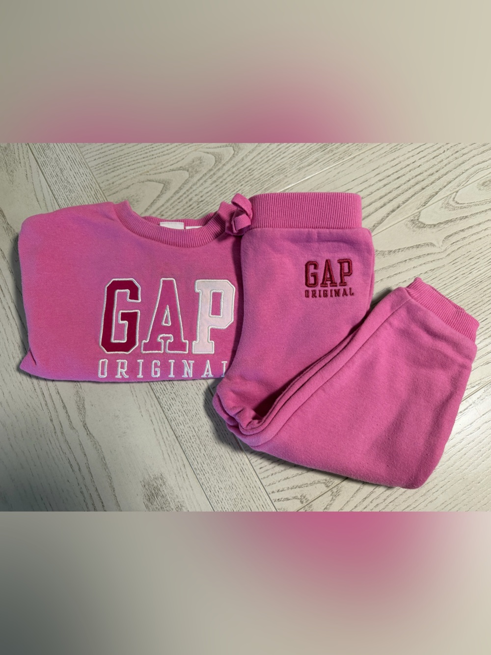 GAP Pink Logo Sweatshirt and Joggers Set